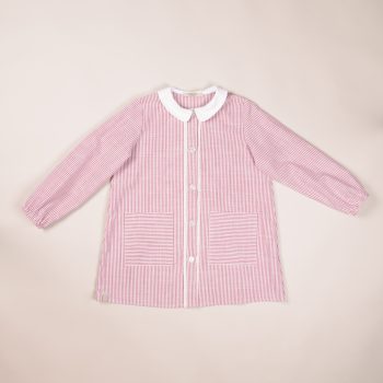 grembiule rosso con pizzo